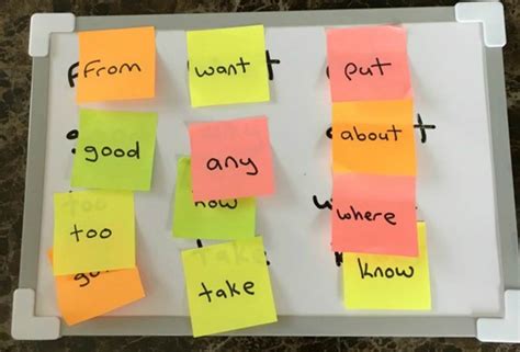 Sticky Note Sight Word Match The Letters Of Literacy