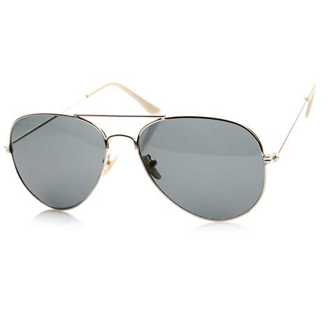 Standard Classic Military Metal Aviator Sunglasses Zerouv