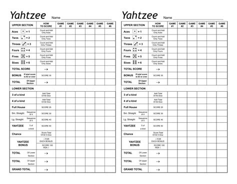 9 best images of printable yahtzee score sheets pdf free