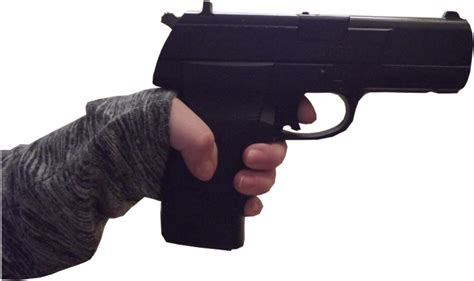 Download Thumb Image Transparent Background Hand Holding Gun