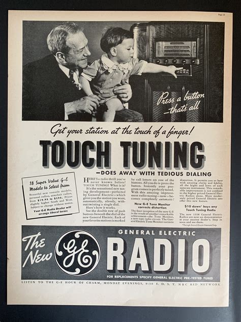 Vintage 1930s General Electric Radio Ad Etsy