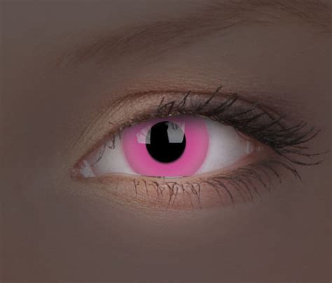 Crazy Lens Uv Glow Pink Yearly Disposable 14 Mm Contact Lens Contact