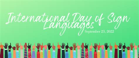 International Day Of Sign Languages The International Center