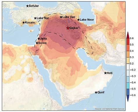 Map Of The Middle East And Fertile Crescent Dashed Line Locations Of