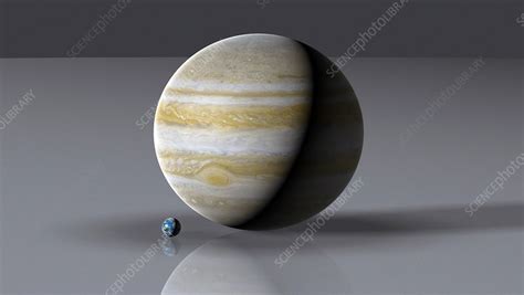 Earth Compared To Jupiter Stock Image C0114667 Science Photo Library
