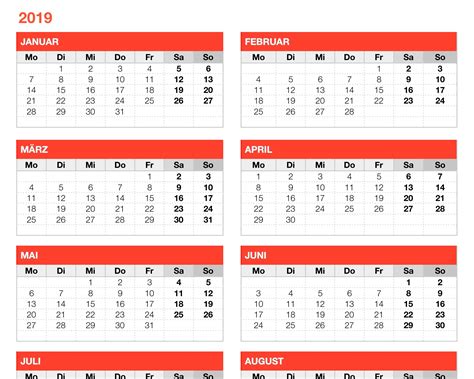 Kalender 2019 mit feiertagen download freeware de. Kalender 2019 Fur Kinder Zum Ausdrucken Kostenlos