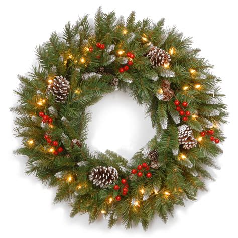 National Tree Company Pre Lit Artificial Christmas Wreath Green