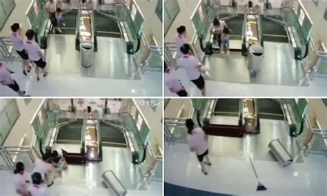 Mother Is Killed After Falling Into Escalator That Collapsed At Chinese