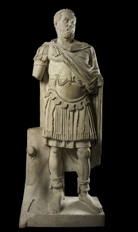 Marble Portrait Statue Of The Emperor Septimius Severus In Military