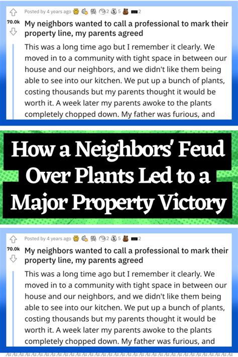 How A Neighbors Feud Over Plants Led To A Major Property Victory Feud Things To Think About
