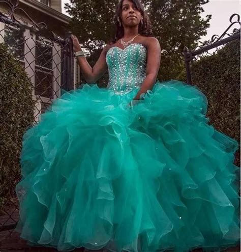 Sparkly Mint Green Quinceanera Dresses Ball Gown Sweetheart Crystal