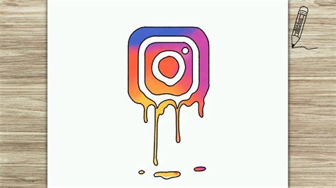 How To Draw An Instagram Logo Easy Drawings Youtube
