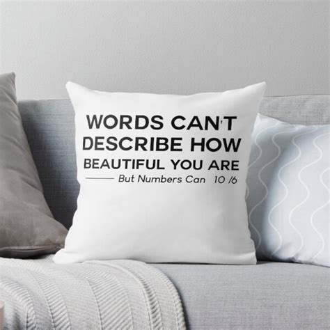 Words Cant Describe How Beautiful You Are But Numbers Can Pillows