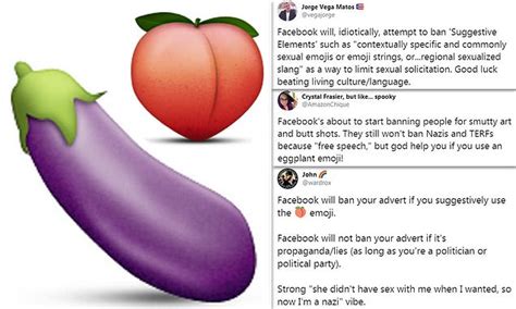 instagram and facebook ban sexual use of emojis including the eggplant and peach daily mail