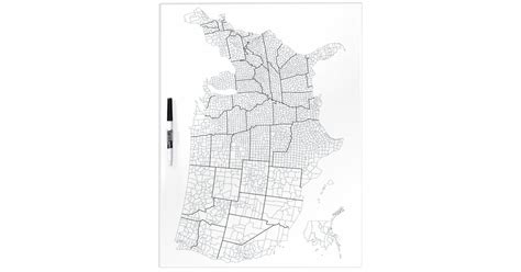 United States With Counties Blank Outline Map Dry Erase