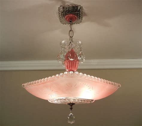 You'll receive email and feed alerts when new items arrive. Vintage Chandelier Pink Rose STARBURST CANDLEWICK Glass ...