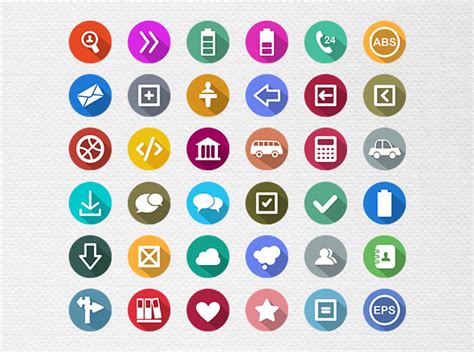 50 Flat Icons Icons Mind Graphicloads