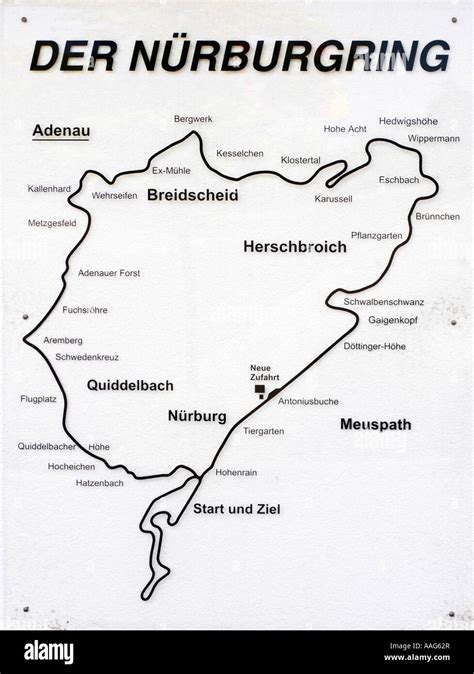 Nurburgring Track Map Hi Res Stock Photography And Images Alamy