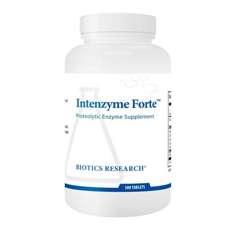 intenzyme forte 500 tablets biotics research natures fix