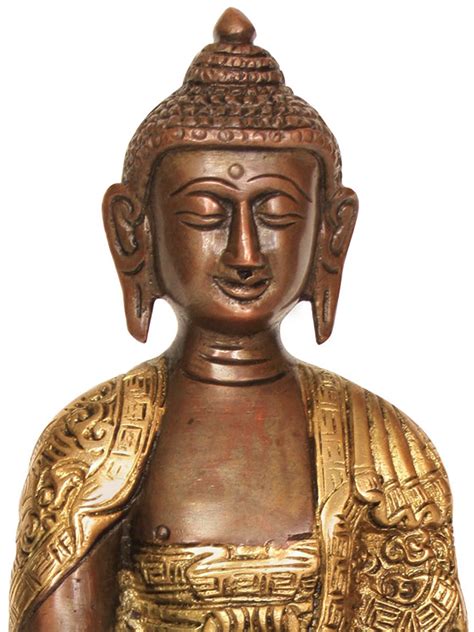 7 Lord Buddha Statue In Dhyana Mudra In Brass Handmade Exotic