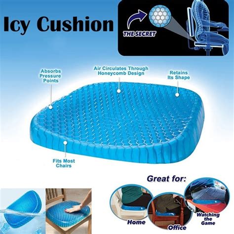 Qoo10 Soft Gel Seat Cushionbreathable Ice Pad For Car Sofa Office