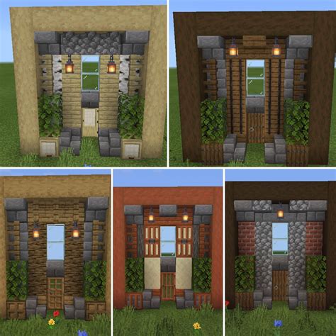 Minecraft Modern House Entrance Pixel Art Grid Gallery