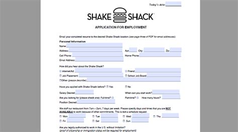 Free single cup of frozen custard on any shack app order by adding a scoop. Shake Shack Job Application - Adobe PDF - Apply Online