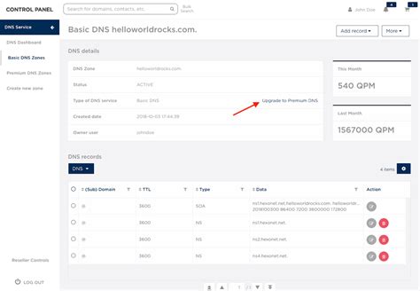 Dns In Control Panel Hexonet Wiki