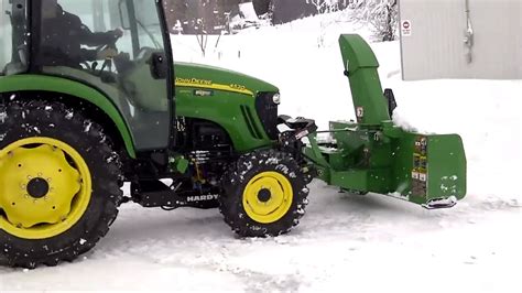 John Deere 4520 Front Mount Snowblower Youtube