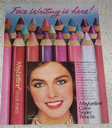 1979 Ad Page Maybelline Cosmetics Cute Girl Face Vintage Print Advert Clipping Vintage