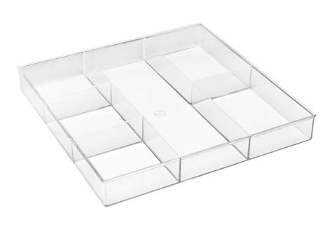 Whitmor 6789 3065 6 Section Clear Drawer Organizer