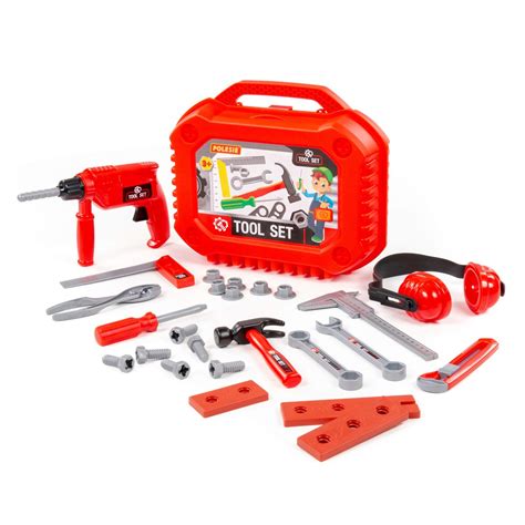 Polesie Red Tool Box With 27pc Tool Set