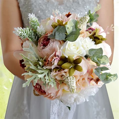Aliexpress.com : Buy Artificial Wedding Bouquets Flowers Hand Made