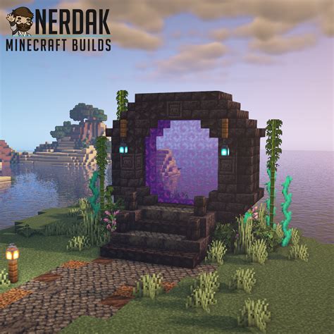 116 Round Nether Portal Design Minecraft
