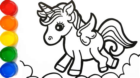 Cmo Dibujar Un Unicornio De Arcoiris How To Draw A