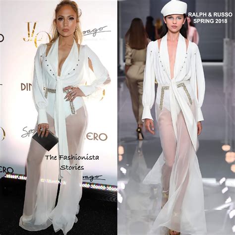 Jennifer Lopez In Ralph And Russo At The Dinero Single Release Party