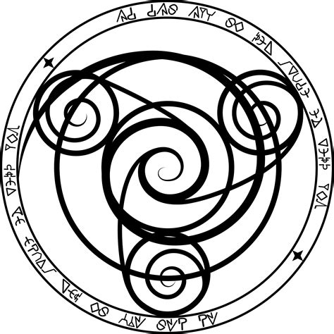 Spirit Runes Circle Symbol Magic Circle Alchemy Symbols Spiral