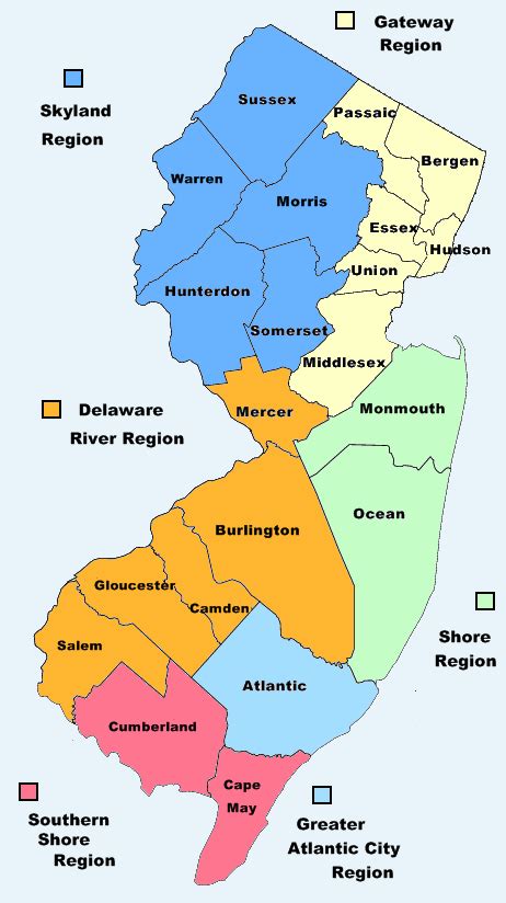 New Jersey Counties Map With Cities Porn Sex Picture