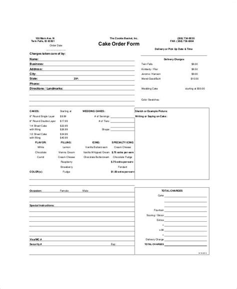 Printing Order Form Template Sampletemplatess