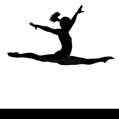 Artistic Gymnastics Gymnastics Woman Silhouette Stock Image Image