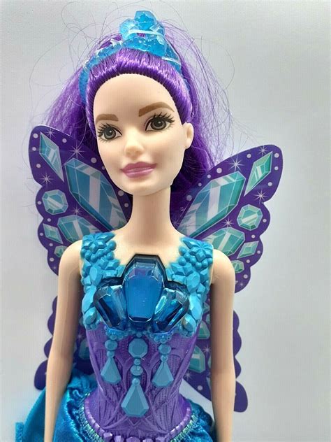 2015 Barbie Dreamtopia Fairy Doll Purple Blue Mattel Dhm55 Wings For
