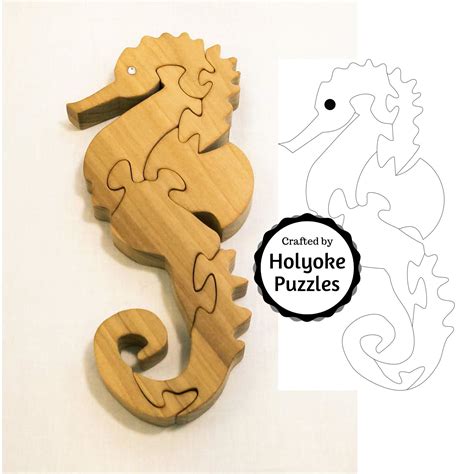 Seahorse Puzzle Pattern Pdf And Svg By Holyokepuzzles On Etsy Wood