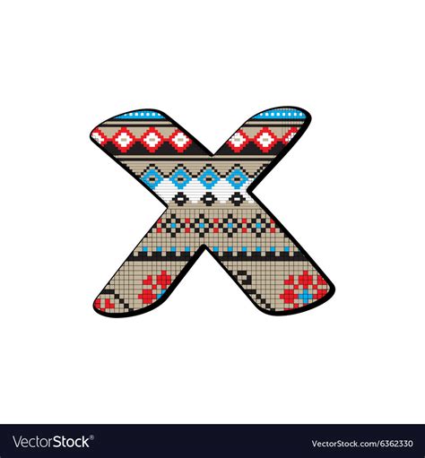 X Letter Small Royalty Free Vector Image Vectorstock