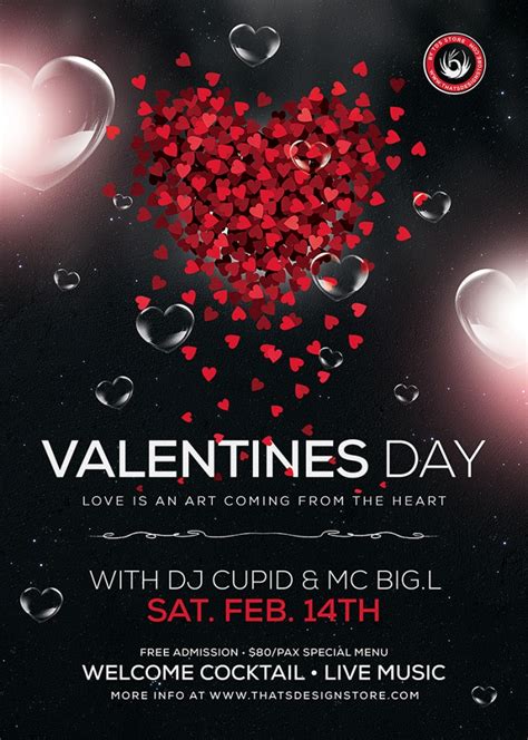 Valentines Day Flyer Template V14 Party Flyers For Photoshop