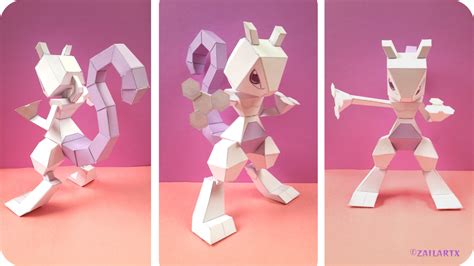 Mewtwo Strikes Back Mewtwo Papercraft By Zailartx On Deviantart