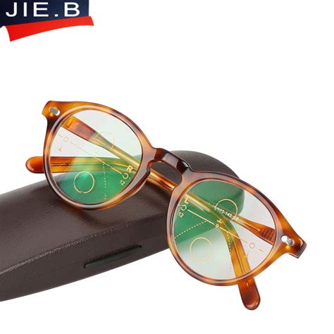 acetate multi focal progressive reading glasses men women diopter presbyopic eyeglasses 1 0 1 25