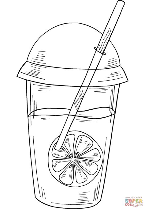 Glass Of Lemonade Coloring Page Free Printable Coloring Pages