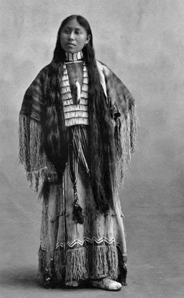 A Cheyenne Woman Woxie Haury In A Ceremonial Three Hide Dress Via