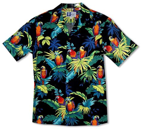 Here's the thing about this 1935 shirt invented in honolulu for. Jungle Parrot Mens Cotton Aloha Shirt