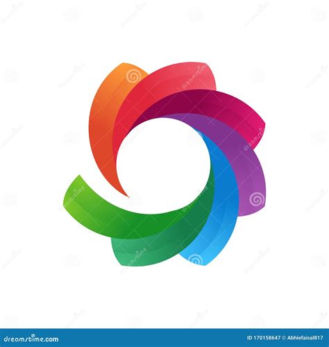 Colorful Circle Abstract Logo Design Template Vector Stock Vector